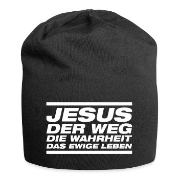 Jésus - La Voie, La Vérité, La Vie, - Bonnet en jersey - noir - Devant