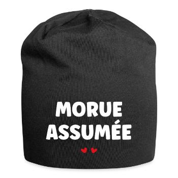 Morue Assumée - Bonnet en jersey - noir - Devant