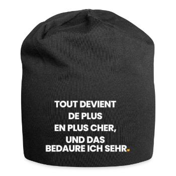 Französisch-Deutsch-Reim 1 (Ver. A) - Jersey-Beanie - Schwarz - Vorne