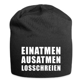 Inspire, expire, crie - Bonnet en jersey - noir - Devant
