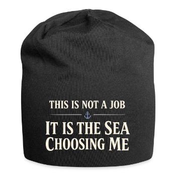 Cadeau de navigation pour le travail de matelot en mer - Bonnet en jersey - noir - Devant