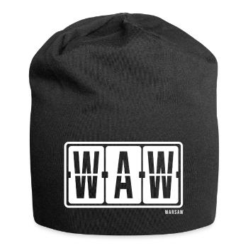 Warsaw WAW, City Souvenir Socks, Bag, Mug - Jersey Beanie - black - Front