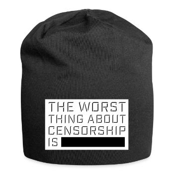 Le pire dans la censure, c’est l’ironie amusante - Bonnet en jersey - noir - Devant