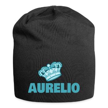 Geschenk für Aurelio - Jersey-Beanie - Schwarz - Vorne
