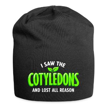 cotyledons seen | Microgreens Humor - Jersey Beanie - black - Front