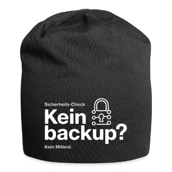 No Backup? Circuit Lock Security - Jersey Beanie - black - Front