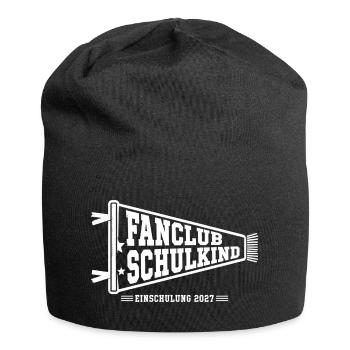 Fanclub Schulkind 2027 – Retro Wimpel Einschulung - Jersey-Beanie - Schwarz - Vorne