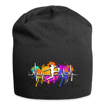 Women's football heartbeat - Jersey Beanie - black - Front