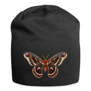 Cecropia Moth Hyalophora cecropia - Jersey Beanie - black - Front