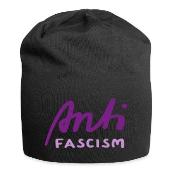 Anti Faschismus - Jersey-Beanie - Schwarz - Vorne