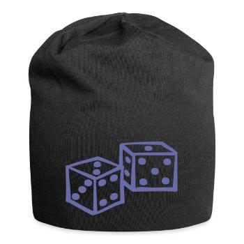 Wuerfel - Jersey-Beanie - Schwarz - Vorne