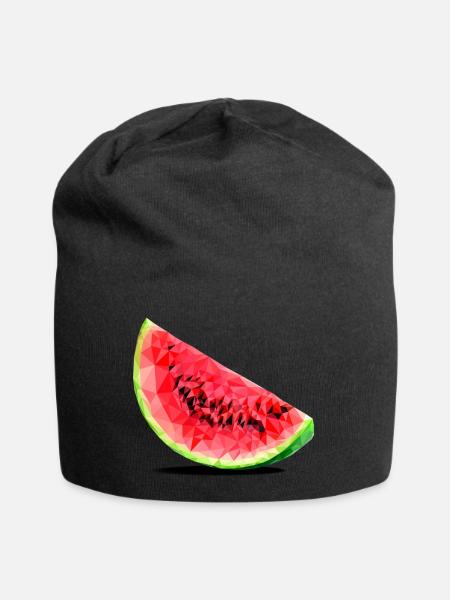 Wassermelone - Jersey-Beanie - Schwarz