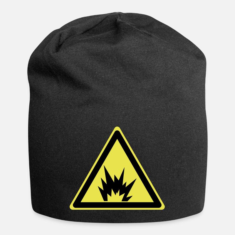 Achtung Explosiv - Jersey-Beanie - Schwarz