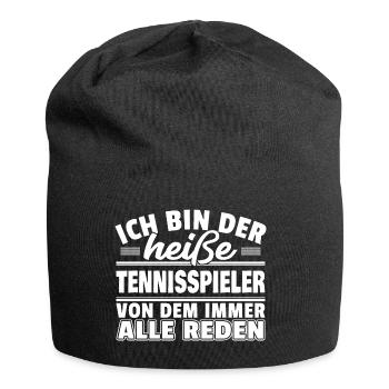 Heißer Tennisspieler - Jersey-Beanie - Schwarz - Vorne