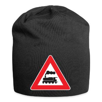 Trainiere Aufmerksamkeit - Jersey-Beanie - Schwarz - Vorne