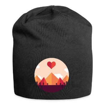 Wanderlust Naturverbunden - Jersey-Beanie - Schwarz - Vorne