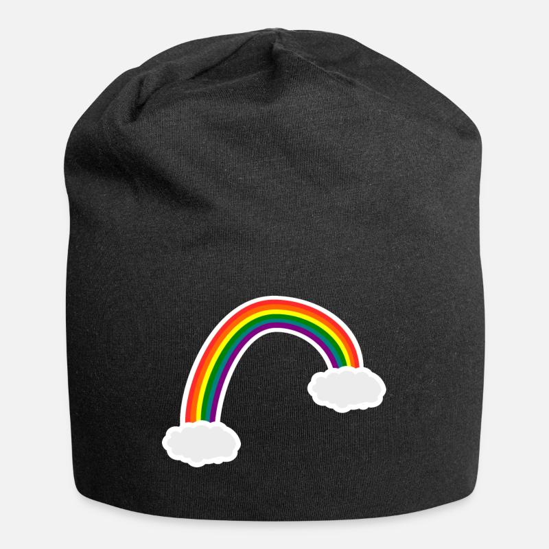 Nuages arc-en-ciel - Bonnet en jersey - noir