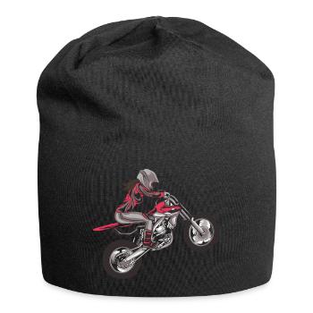 Cadeau fille motocross saleté moto moto - Bonnet en jersey - noir - Devant