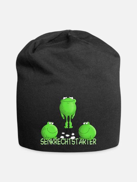 Start - Abheben - lustig - Jersey-Beanie - Schwarz
