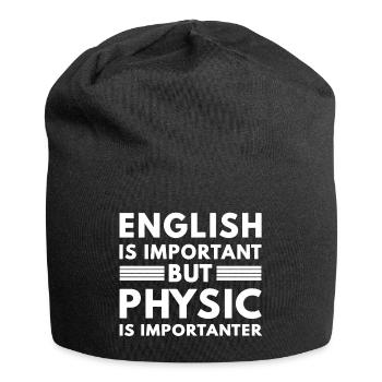 English is important - Jersey Beanie - black - Front