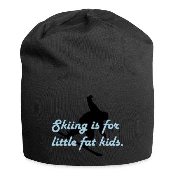 Skiing is for little fat kids - Jersey-Beanie - Schwarz - Vorne