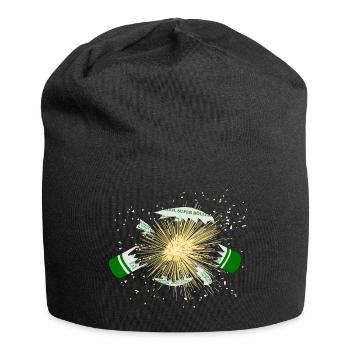 Feuerwerk Böller Explodiert Pyro - Jersey-Beanie - Schwarz - Vorne