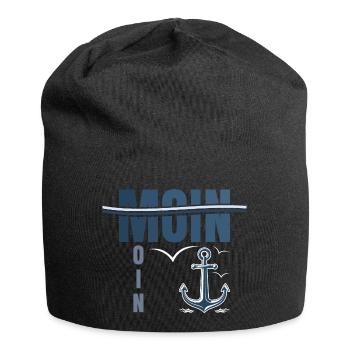 Chemise Moin Moin imprimée en qualité supérieure - Bonnet en jersey - noir - Devant