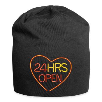 neon open heart - Bonnet en jersey - noir - Devant