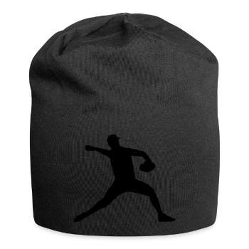 Baseball Spieler - Jersey-Beanie - Schwarz - Vorne