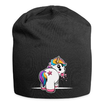 Magical Unicorn Grumpy - Jersey Beanie - black - Front