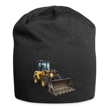 Yellow excavator - Jersey Beanie - black - Front