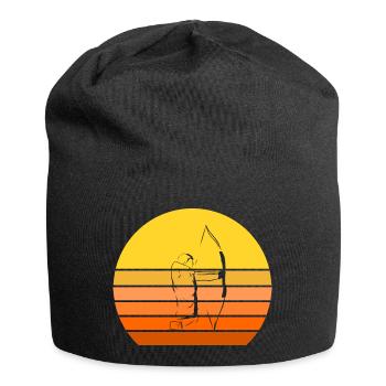 Recurve bow archer bow and arrow vintage - Jersey Beanie - black - Front