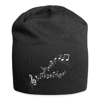Flowing note melody - Jersey Beanie - black - Front