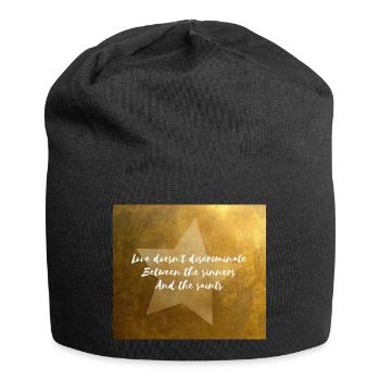 Love Doesn't Discriminate Between Sinners & Saints - Jersey Beanie - black - Front