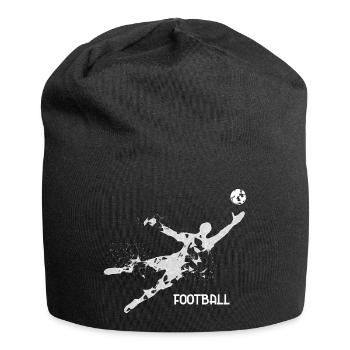 Soccer Goalkeeper Holds The Football Abstract Art - Jersey-Beanie - Schwarz - Vorne