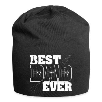 Beste Papa jemals Gitarre Akkorde Musiker lustige Väter - Jersey-Beanie - Schwarz - Vorne