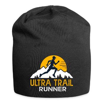 ultra trail runner cadeau homme running run courir - Bonnet en jersey - noir - Devant