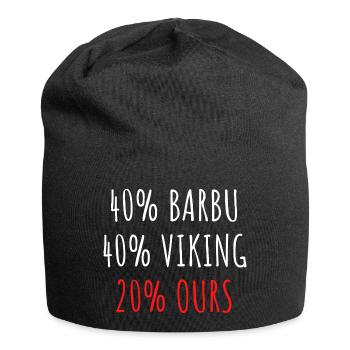 40% Barbu 40% Viking 20% Ours Homme Père Papy pépé - Bonnet en jersey - noir - Devant
