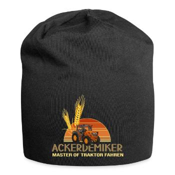 traktoren bauer acker traktor landwirtschaft ernte - Jersey-Beanie - Schwarz - Vorne
