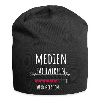 Medienfachwirtin Abschluss Weiterbildung Geschenk - Jersey-Beanie - Schwarz - Vorne