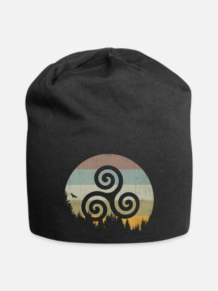 Triskele - Jersey-Beanie - Schwarz