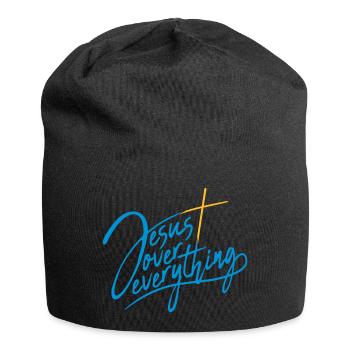 Jésus sur tout - Bonnet en jersey - noir - Devant