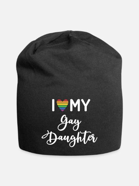 Ich liebe meine schwule Tochter - Jersey-Beanie - Schwarz
