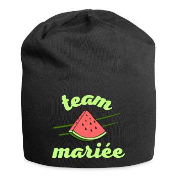 EVJF pastèque été Team mariée - Bonnet en jersey - noir - Devant