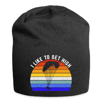 Paragliding Lover - I Like To Get High II - Jersey Beanie - black - Front