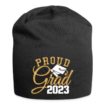 Proud Grad 2023 Graduated Student Graduation Party - Jersey Beanie - black - Front