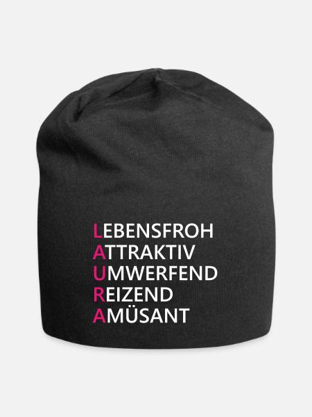 Laura Name Geschenk - Jersey-Beanie - Schwarz