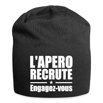L'apéro recrute Engagez-vous - Bonnet en jersey - noir - Devant