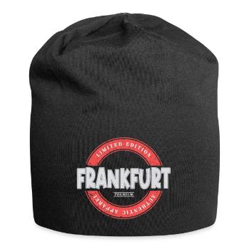 Frankfurt Germany City Skyline Home Love - Jersey Beanie - black - Front