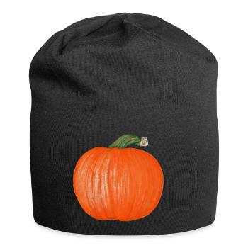Grosse citrouille pour tous les fans d’Halloween - Bonnet en jersey - noir - Devant
